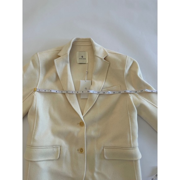ANINE BING Quinn Blazer White Cashmere Blend - Women's XS - MSRP $650 - Picture 8 of 13